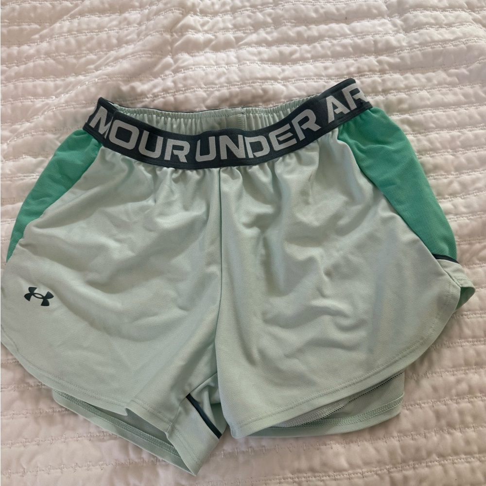 Under Armour Women's Mint and Green Athletic Shorts